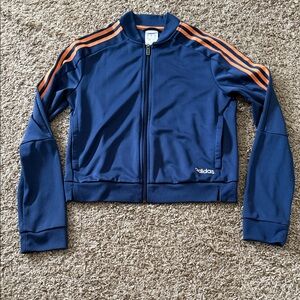Adidas Navy and Orange Zip Jacket